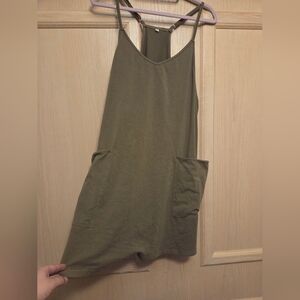 Olive Green Sleeveless Romper